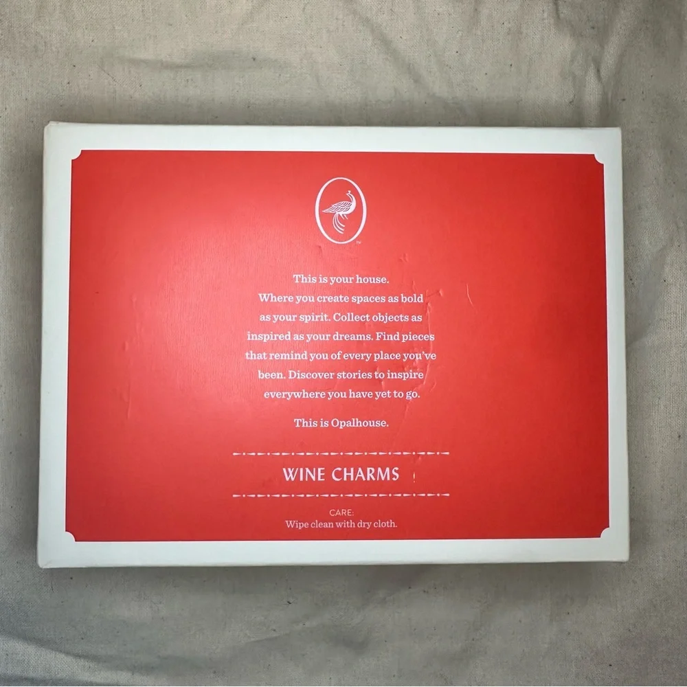 New Vintage Opalhouse Tassel Wine Charms Pastels Gold-Tone Opal House New in Box - Picture 2 of 4